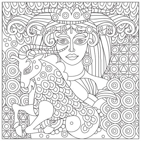 Capricorn Coloring Pages At Free Printable Colorings