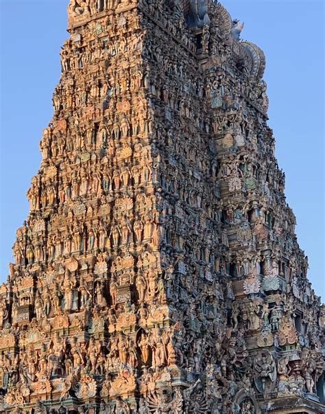 Gopuram Entrance Tower Of Meenakshi Amman Temple Built In 11th