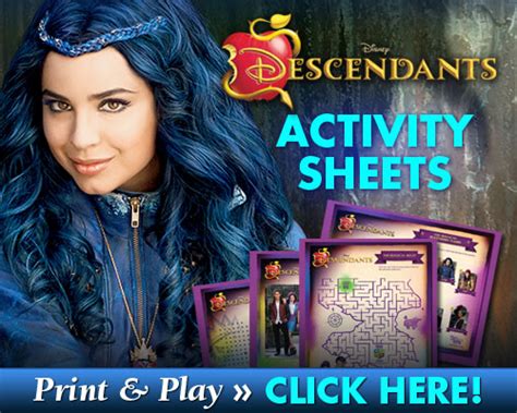 Kinda of a cool marketing tool when you think about it. Disney Descendants Printables & Party Package - Family Fun ...