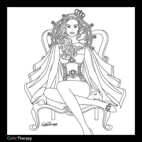 Free printable queen coloring pages for kids that you can print out and color. Beauty Queen coloring page | Mermaid coloring pages ...