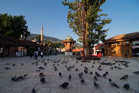 Sarajevo-Stadtzentrum redaktionelles stockfotografie. Bild von dose - 119927692