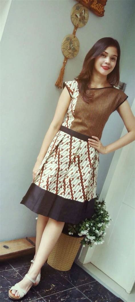 Dress Batik Kombinasi Brokat + Dress Batik | Vestidos, Saias, Looks