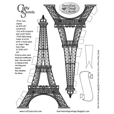 eiffel tower printable pattern eiffel tower eiffel tower craft