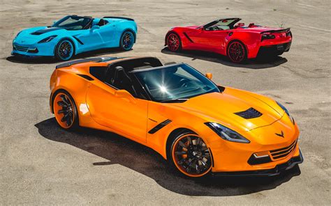 Three Bright Widebody C7 Corvettes Are Out Of This World Gtspirit