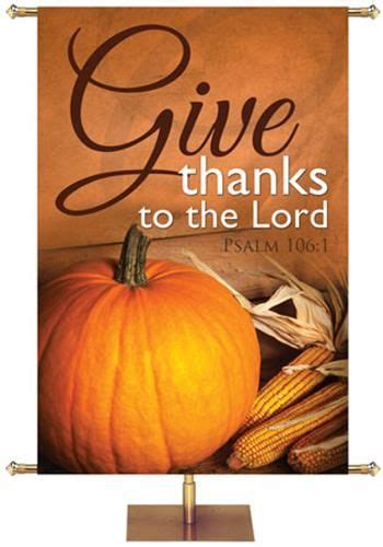 Bountiful Harvest Give Thanks To The Lord Thanksgiving Banner