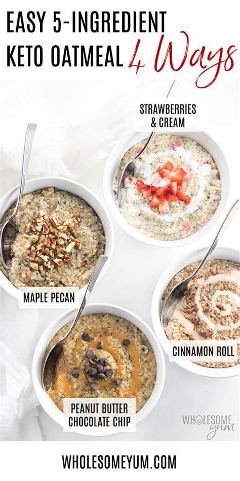 Rich in both soluble and insoluble fiber, oats help lower cholesterol, stabilize blood sugar levels and improve intestinal health. Keto Hot Breakfast in 2020 | Keto oatmeal, Low carb ...