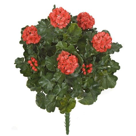 Earthflora 26 In Artificial Fade Resistant Plastic Outdoor Geranium