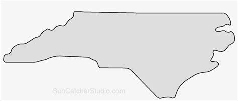 North Carolina Map Outline Png Shape State Stencil Printable Outline