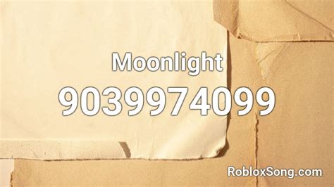 Moonlight Roblox Id Roblox Music Codes