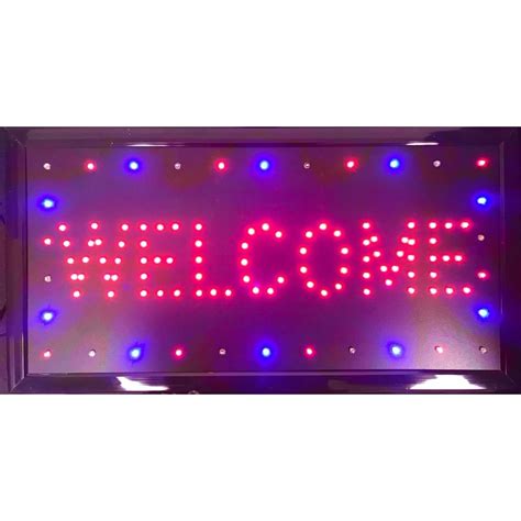 Ubigear 10 19 Inch Animated Motion Led Business Welcome Sign Onoff