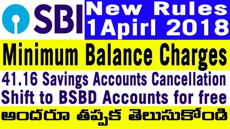 Sbi New Rules On Minimum Average Balance Charges 42 Lakh Accounts Cancellation From 01 Apirl