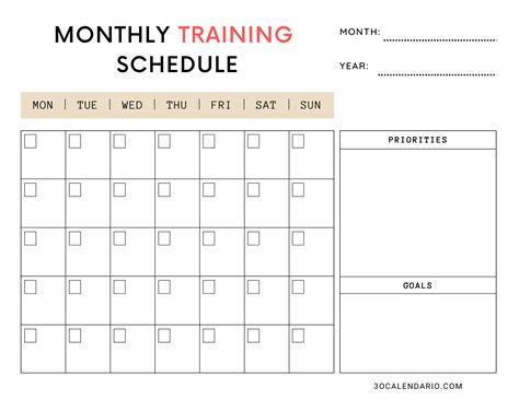 Monthly Schedule Template Printable Study And Staff Schedule Planner