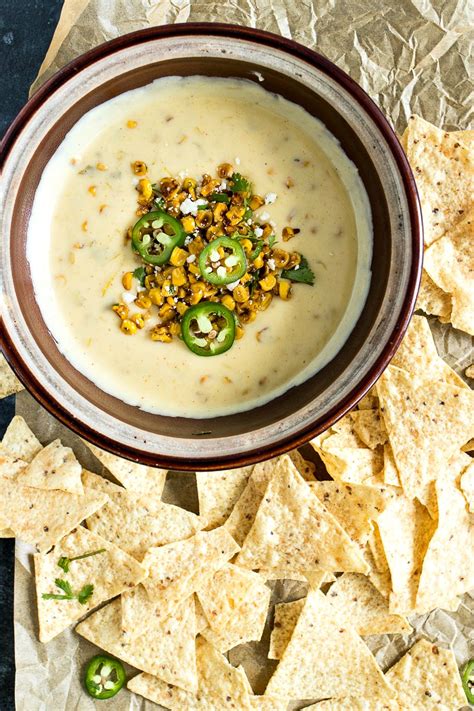 · the secret to chili's roasted street corn is the charred exterior. Mexican Street Corn Queso - CPA: Certified Pastry Aficionado
