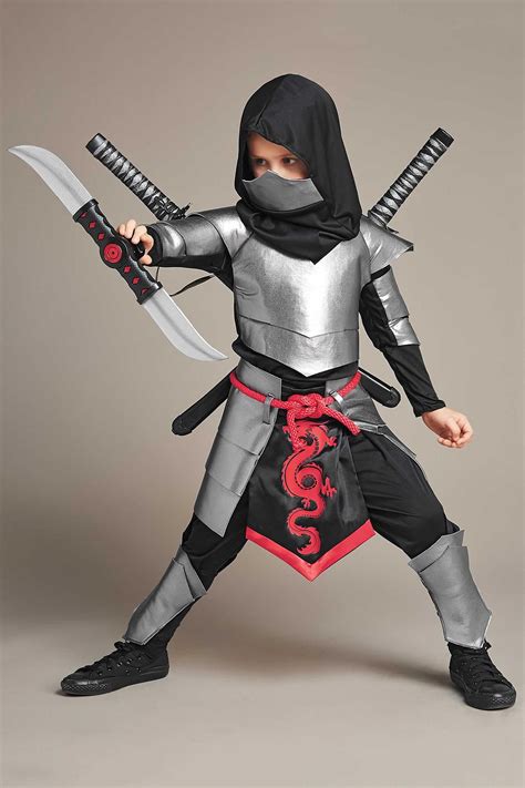 Silver Ninja Costume For Boys Boy Costumes Ninja Costume Boy