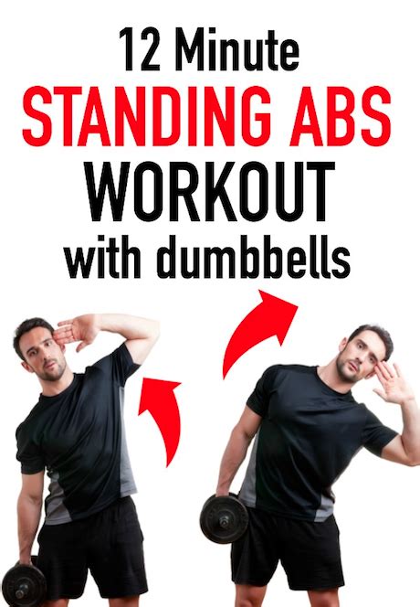 12 Minute Standing Abs Workout With Weights At Home Ab Workout With