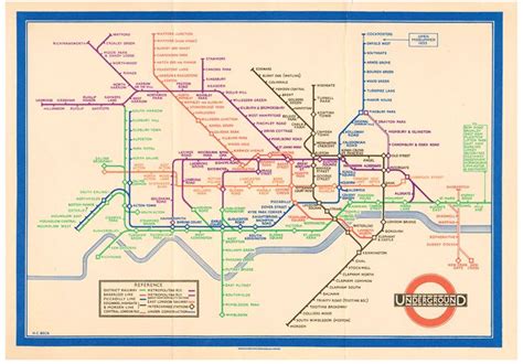Henry C Beck London Underground Map 1931 London Tube Map London