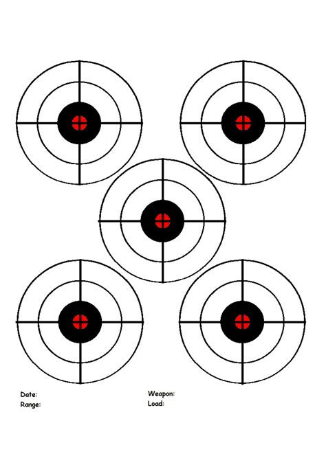 free targets printable some are black and white while others have colors such as a red