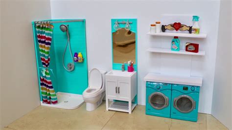 american girl doll bathroom and laundry room play sets review and room setup youtube