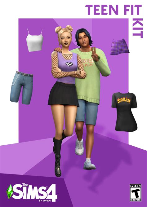 Sims 4 Teen Fit Kit The Sims Book