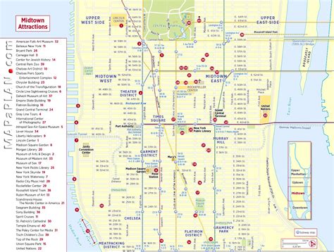 Midtown Manhattan Sightseeing Trip Planner New York Map