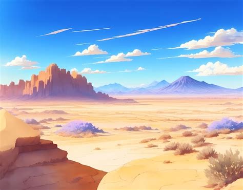 Premium Ai Image Anime Scene Of A Desert At Day