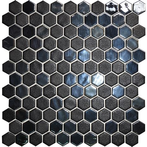 1 Inch Black Hexagon Mosaic Tiles Rocky Point Tile Online Tile Store