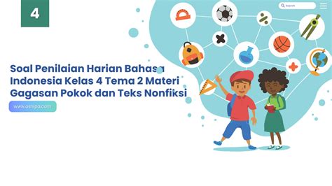 Soal Penilaian Harian Bahasa Indonesia Kelas 4 Tema 2 Materi Gagasan