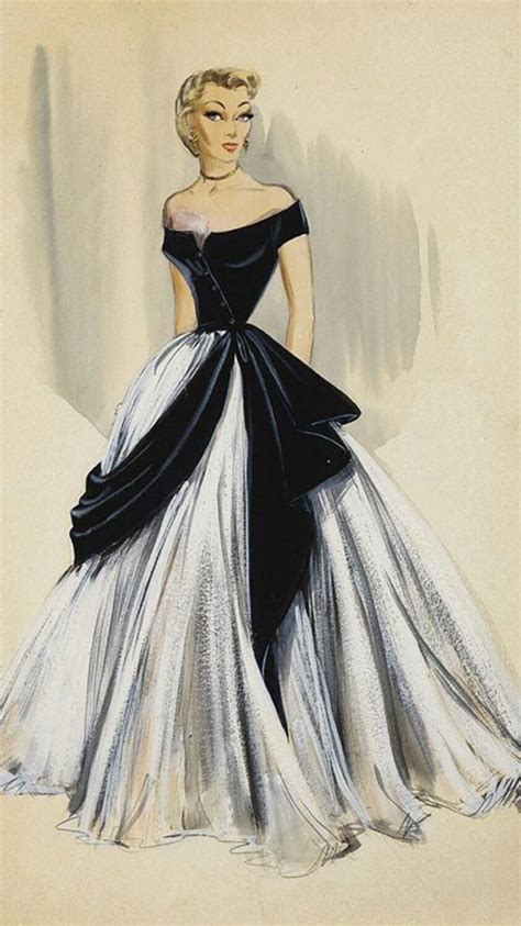 Vintage Fashion Sketches Fashion Design Drawings Vintage Dress