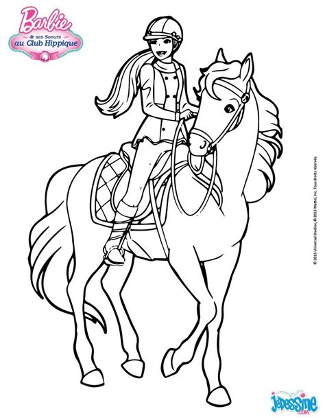 Colorier en ligne  Coloriage barbie, Coloriage, Coloriage cheval