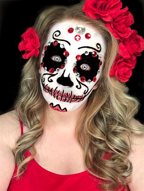Sugar Skull Day Of The Dead Skeleton Halloween Halloween Makeup Sugar
