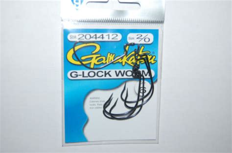 Gamakatsu G Lock Worm Hook 204412 2 0 Bass Plastic Worm 6 Per Pack EBay