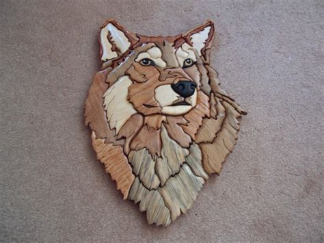 Wood Intarsia Wolf Intarsia Wood Art Pinterest