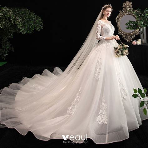 Shopping for a fall wedding guest dress can be tricky. Fabulous Ivory Wedding Dresses 2020 A-Line / Princess ...