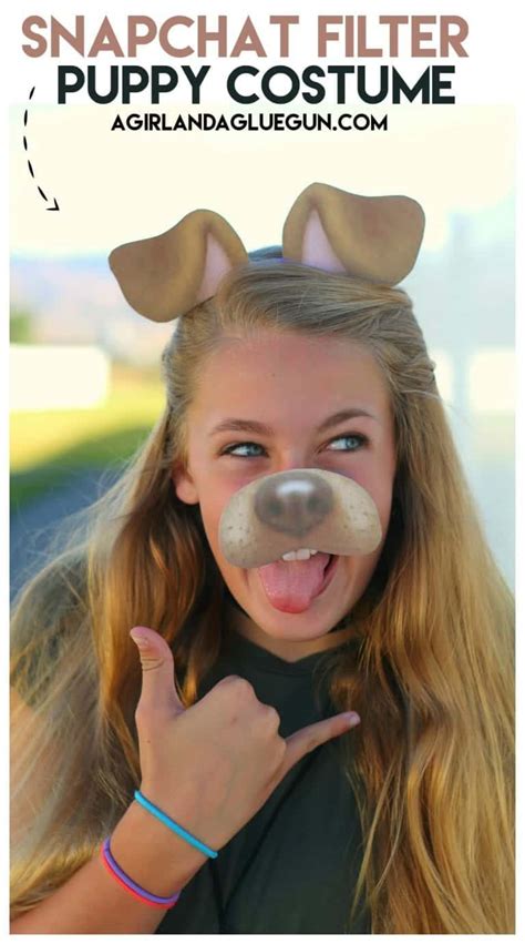 Snapchat Filter Puppy Costume With Free Printable A Girl And A Glue Gun