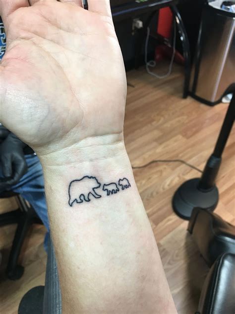 Maybe you would like to learn more about one of these? Mama bear tattoo with two cubs #tattoo #mother #mom | Mom ...