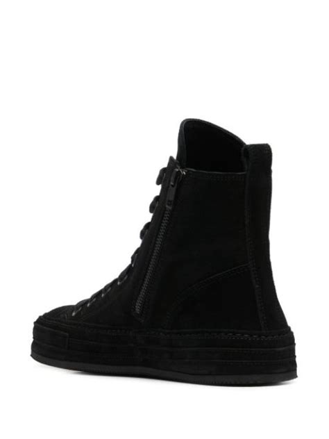 Ann Demeulemeester High Top Leather Sneakers Farfetch
