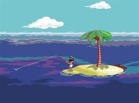 Man On Island Screensaver