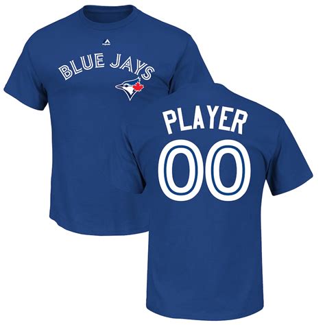 Majestic Toronto Blue Jays Youth Royal Custom Roster Name And Number T Shirt