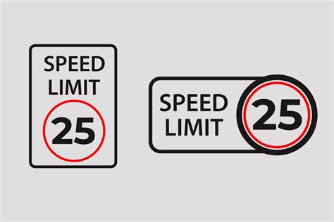 Speed Limit Vector Signs 25km Per Hour 11950918 Vector Art At Vecteezy