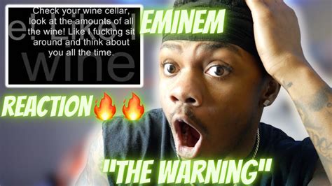 First Time Hearing The Warning Eminem Reaction Youtube