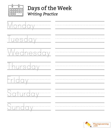 Practice Days Of The Week Worksheets Learning Printab Vrogue Co