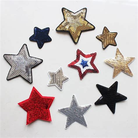 Buy 1 Piece Handmade Iron On Star Patches Sew On