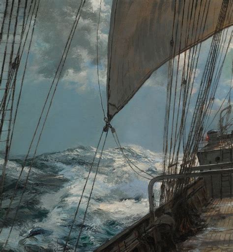 Montague Dawson Rsma Frsa A Night At Sea Ship Paintings