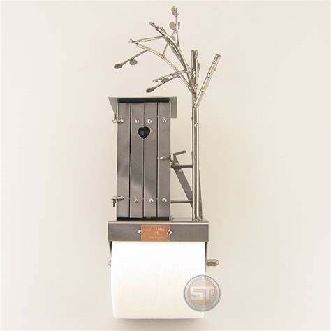 We'll review the issue and make a decision about a partial or a full refund. Unique Gifts - Outhouse Toilet Paper Holder - Steelman