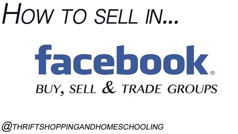 How To Sell In Facebook Buy Sell Trade Groups YouTube