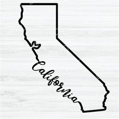 California Outline SVG File California PNG California Etsy