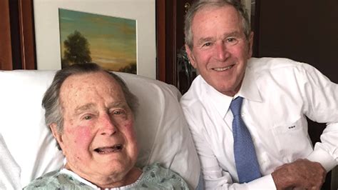 Hospitalized George H W Bush Gets Big Morale Boost From Son George W