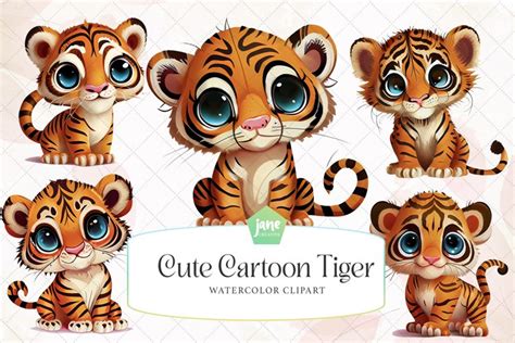 CUTE TIGER SVG Cute Tiger Svg Cute Tiger Clipart Cute Tiger Etsy