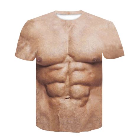 Men S T Shirt Summer Funny Body Six Pack Abs Muscle T Shirt Camisetas