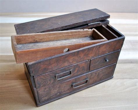 Vintage Japanese Wood Box Etsy Wooden Boxes Wood Boxes Wood